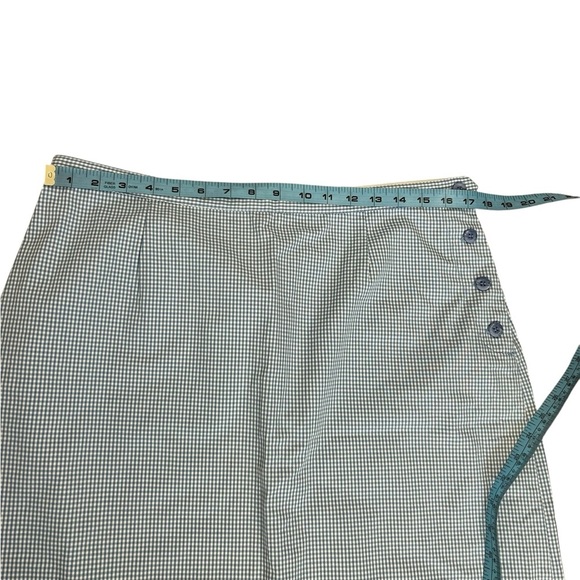 Christopher & Banks Gingham Blue and White Skirt Button Accents Womens Sz 14 - Picture 9 of 10